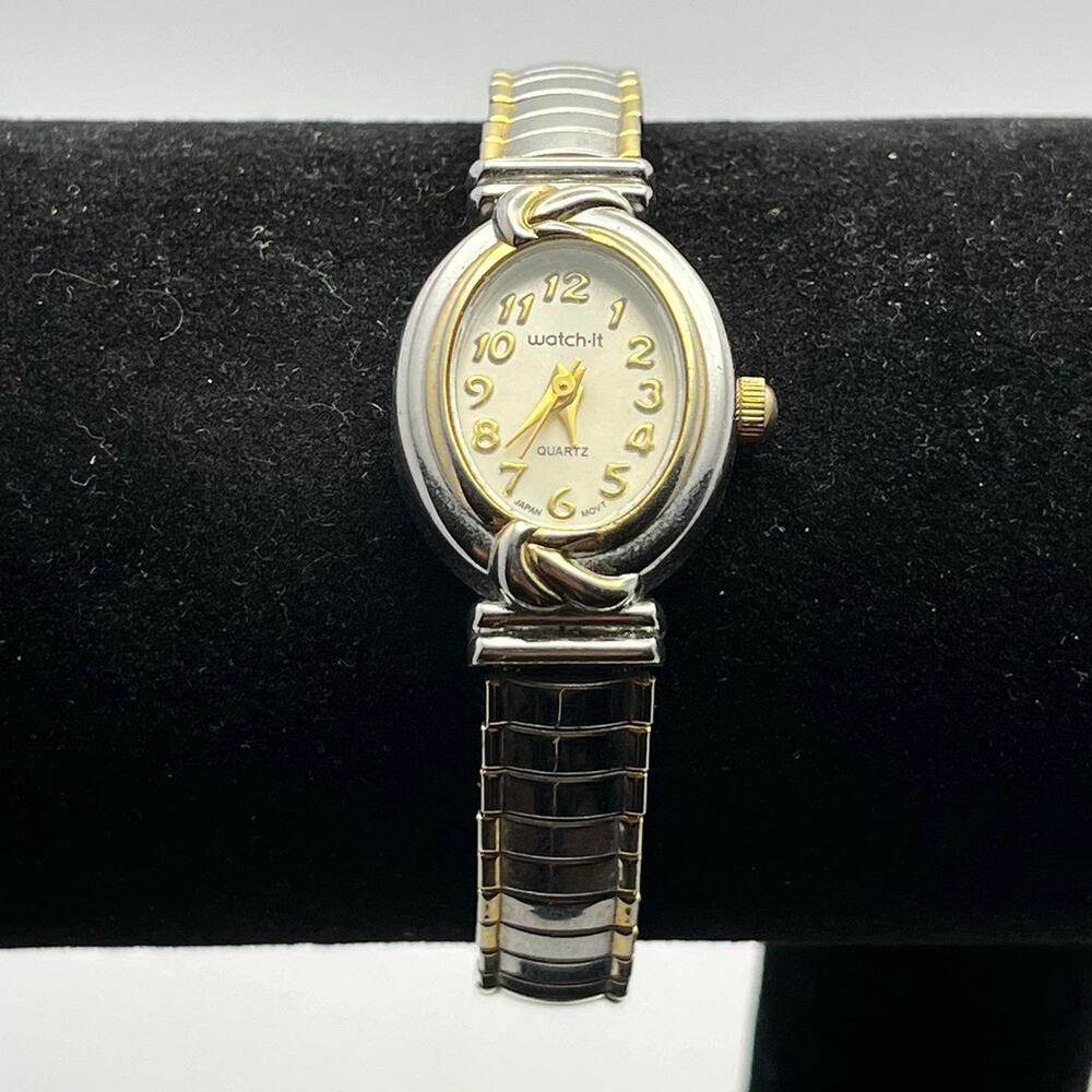 Silver gold watch it